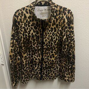 Onque Woman Brown and Black Leopard Jacket